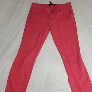 BCBG skinny jeans, poppy,  size 4